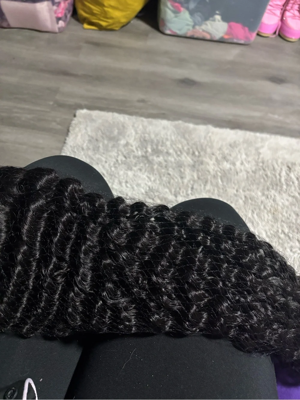 Black Deep Wave Human Hair Extension - Natural Black